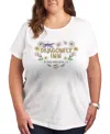 Hybrid Apparel Trendy Plus Size Gilmore Girls Dragonfly Inn Graphic Crew Neck T-shirt In White