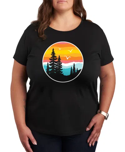 Hybrid Apparel Trendy Plus Size Graphic T-shirt In Black