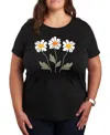 HYBRID APPAREL TRENDY PLUS SIZE DAISY GRAPHIC T-SHIRT