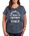 HYBRID APPAREL TRENDY PLUS SIZE EMPOWER WOMEN GRAPHIC T-SHIRT