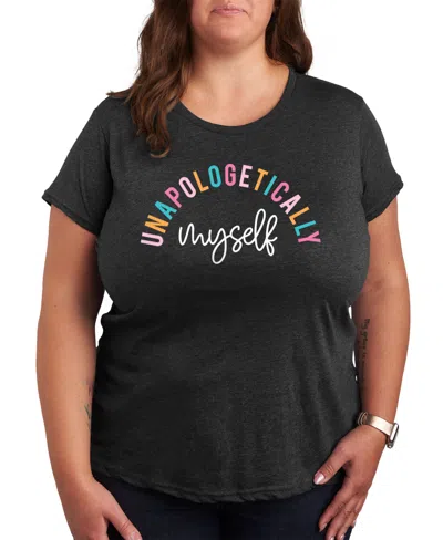 Hybrid Apparel Trendy Plus Size Graphic T-shirt In Black