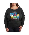 Hybrid Apparel Trendy Plus Size Peanuts Holidays Graphic Pullover T-shirt In Grey