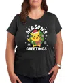 Hybrid Apparel Trendy Plus Size Pokemon Seasons Graphic T-shirt In Grey