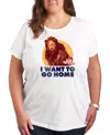 Hybrid Apparel Trendy Wizard Of oz Lion Plus Size Graphic T-shirt In White