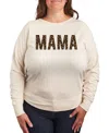 HYBRID APPAREL WOMEN'S TRENDY PLUS SIZE MAMA CHEETAH GRAPHIC PULLOVER