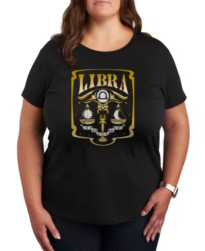 Hybrid Apparel Zodiac Libra Plus Size Graphic T-shirt In Black