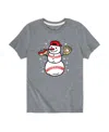 Hybrid Big Boys Baseball Snowman Graphic Tee In Grey