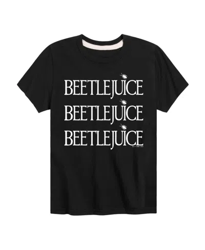 Hybrid Kids' Big Boys Beetlejuice Logo Graphic Tee In Black