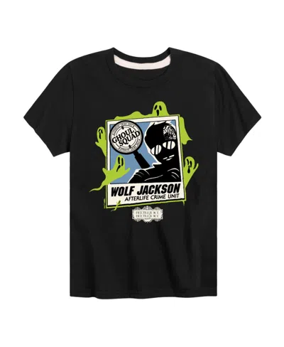 Hybrid Kids' Big Boys Beetlejuice Wolf Jackson Graphic Tee In Black