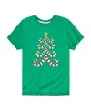 Hybrid Big Boys Candy Cane Tree Graphic Tee In Green