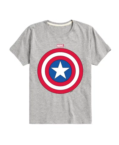 Hybrid Kids' Big Boys Captain America Graphic T-shirt In Gray