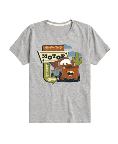 Hybrid Kids' Big Boys Cars Graphic Tee In Grey