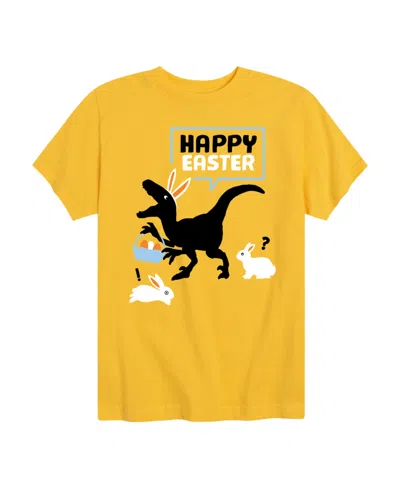 Hybrid Kids' Big Boys Dino Happy Easter Graphic T-shirt In Yellow