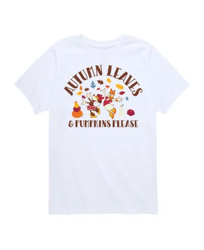 Hybrid Kids' Big Boys Disney Autumn Leaves Graphic Tee In White