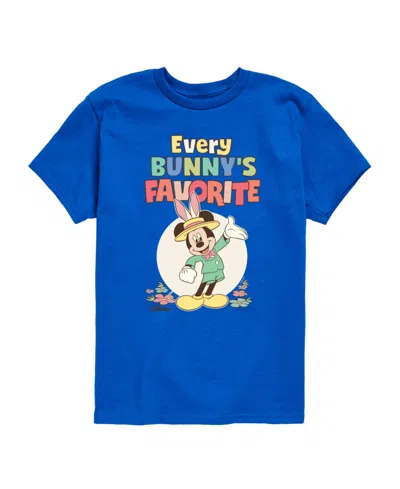 Hybrid Kids' Big Boys Disney Mickey Every Bunny's Favorite Graphic T-shirt In Blue