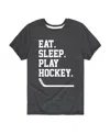Hybrid Big Boys Eat Sleep Play Hockey Graphic Tee In Grey