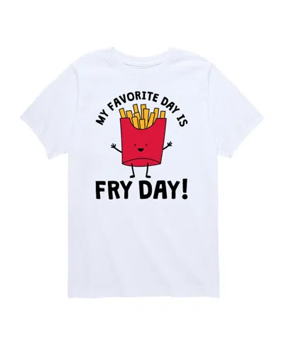 Hybrid Kids' Big Boys Favorite Day Fry Day Graphic Tee In White