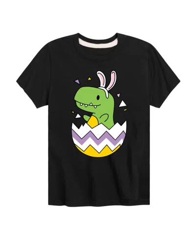 Hybrid Kids' Big Boys Happy Easter Dino Egg Graphic T-shirt In Black