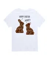 Hybrid Big Boys Happy Easter What Graphic T-shirt In White