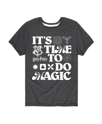 Hybrid Kids' Big Boys Harry Potter Do Magic Graphic Tee In Grey