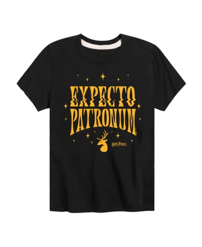 Hybrid Kids' Big Boys Harry Potter Expecto Patronum Graphic Tee In Black