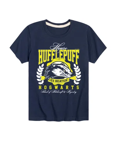 Hybrid Kids' Big Boys Harry Potter Hufflepuff Graphic Tee In Blue