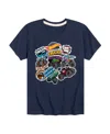 Hybrid Big Boys Hot Wheels Stickers Graphic T-shirt In Blue