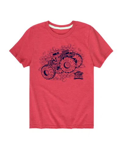 Hybrid Kids' Big Boys Hot Wheels Truck Graphic T-shirt In Red