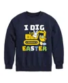 Hybrid Big Boys I Dig Easter Graphic Fleece Sweatshirt In Blue