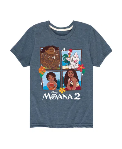 Hybrid Kids' Big Boys Moana 2 Graphic Tee In Blue