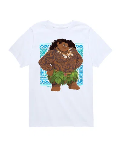 Hybrid Kids' Big Boys Moana 2 Graphic Tee In White