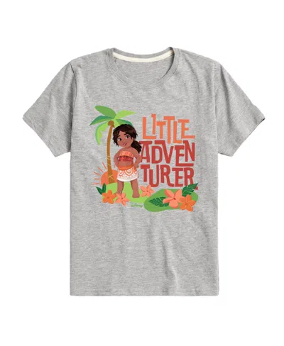 Hybrid Kids' Big Boys Moana 2 Little Adventure Graphic Tee In Grey