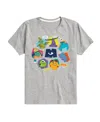 Hybrid Big Boys Monsters At Work Graphic Tee In Grey