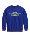 Hybrid Big Boys Nascar Logo Graphic Crew Fleece Sweatshirt In Blue