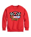 Hybrid Big Boys Nascar Racing Logo Graphic Crew Fleece Sweatshirt In Red