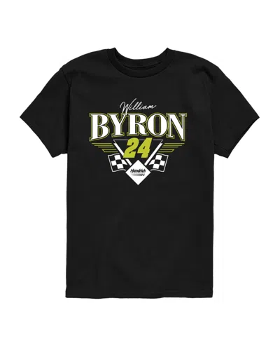 Hybrid Kids' Big Boys Nascar William Byron 24 Graphic T-shirt In Black