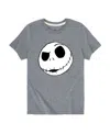 Hybrid Big Boys Nightmare Before Christmas Face Graphic Tee In Grey