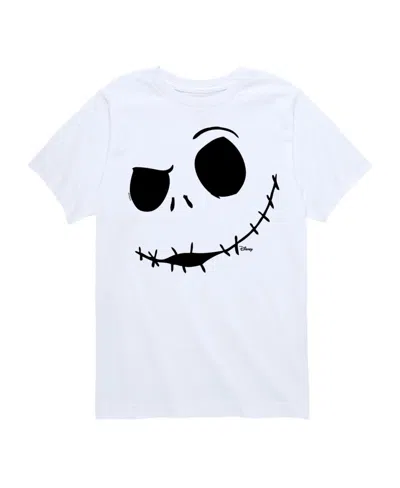 Hybrid Kids' Big Boys Nightmare Before Christmas Face Graphic Tee In White