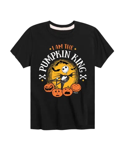 Hybrid Kids' Big Boys Nightmare Before Christmas Pumpkin King Graphic Tee In Black