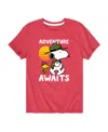 Hybrid Big Boys Peanuts Adventure Awaits Graphic T-shirt In Red