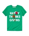 Hybrid Big Boys Peanuts Happy Thanksgiving Graphic Tee In Green