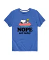 Hybrid Big Boys Peanuts Nope Not Today Graphic Tee In Blue