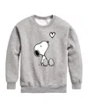 Hybrid Big Boys Peanuts Snoopy Heart Graphic Sweatshirt In Gray