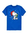 Hybrid Big Boys Peanuts Snoopy Present Graphic Tee In Blue