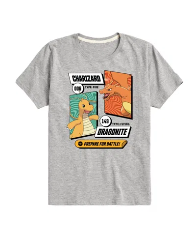 Hybrid Kids' Big Boys Pokemon Graphic Tee In Grey
