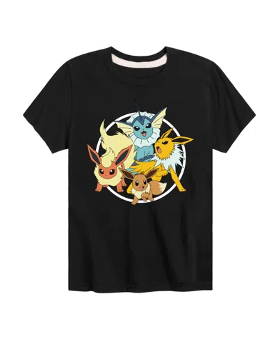 Hybrid Kids' Big Boys Pokemon Group Graphic Tee In Black