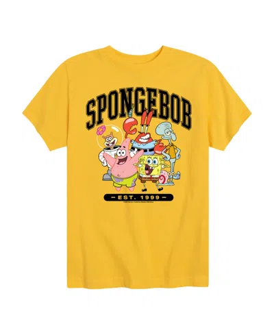 Hybrid Kids' Big Boys Spongebob Squarepants Graphic T-shirt In Yellow