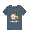 Hybrid Big Boys The Grinch Sleigh'n It Graphic Tee In Blue