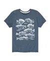 Hybrid Big Boys Types Of Fish Graphic Tee In Blue