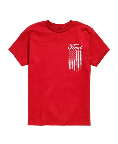 Hybrid Kids' Boys' 8-20 Ford Logo Americana Short-sleeve Graphic T-shirt In Red